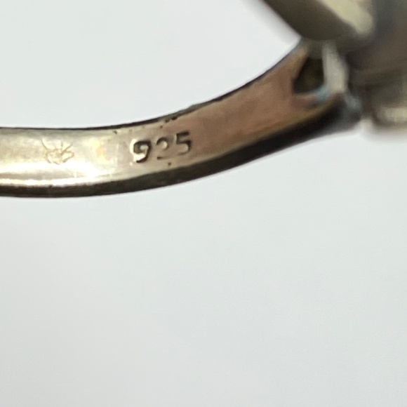 PETER STONE .925 Sterling Ring Malachite Green Celtic Knot Size 7.5 - Picture 5 of 10